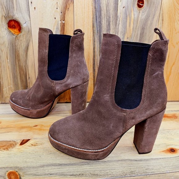 H&M Stunning Tall Platform Suede Booties - Picture 5 of 7